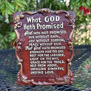 Vintage Decorative Plaque with Inspirational Quote